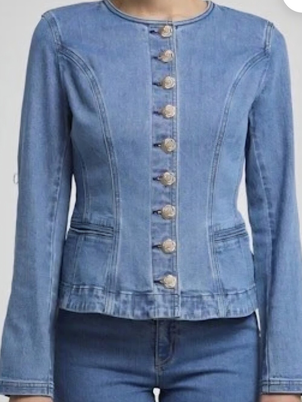 Generation Love Ophelia Denim Blazer M - Picture 3 of 9